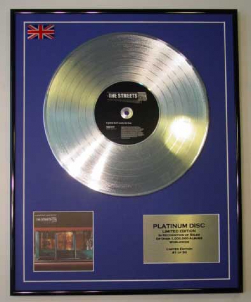 THE STREETS/LTD EDITION CD PLATINUM DISC/RECORD/A GRAND DON