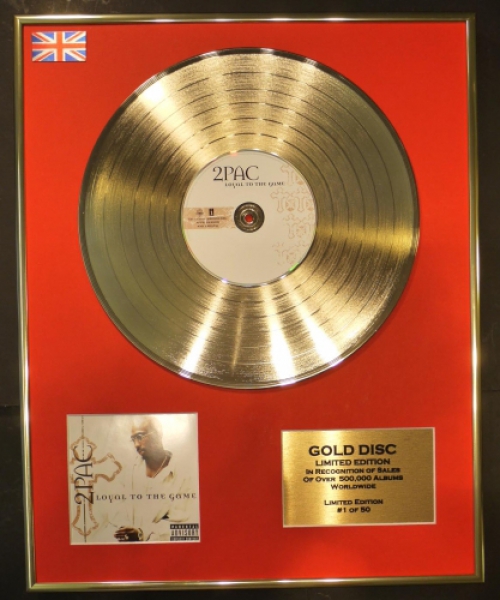 2PAC/CD GOLD DISC/RECORD/LIMITED EDITION/COA/"LOYAL TO THE GAME"