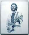 Eric Clapton, Charcoal print framed