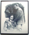 The Godfather, Charcoal print framed