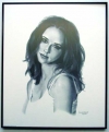 Jennifer Love Hewitt, Charcoal print framed