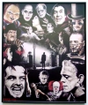 Horror Montage, Charcoal print framed