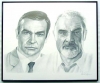 Sean Connery, Charcoal print framed