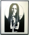 Avril Lavigne, Charcoal print framed