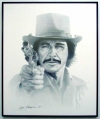 Charles Bronson, Charcoal print framed