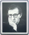 Woody Allen, Charcoal print framed