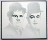 Laurel & Hardy, Charcoal print framed