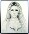 Shakira, Charcoal print framed