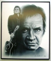 Johnny Cash, Charcoal print framed