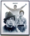 Rocky, Charcoal print framed
