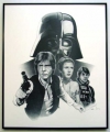 Star Wars, Charcoal print framed