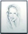 Nicole Kidman, Charcoal print framed