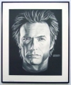 Clint Eastwood, Charcoal print framed