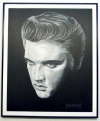 Elvis Presley, Charcoal print framed