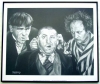 Three Stooges, Charcoal print framed