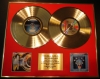 TOTO, DOUBLE CD GOLD DISC & PHOTO DISPLAY, LTD. EDITION, COA, THROUGH THE LOOKING GLASS & PAST TO PRESEN