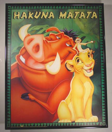 LION KING/HAKUNA MATATA LICENSED PRINT/FRAMED/STUNNING