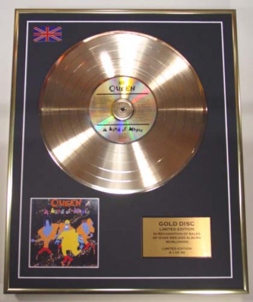 Record Queen A Kind of Magic Ltd Edition CD Gold Disc 