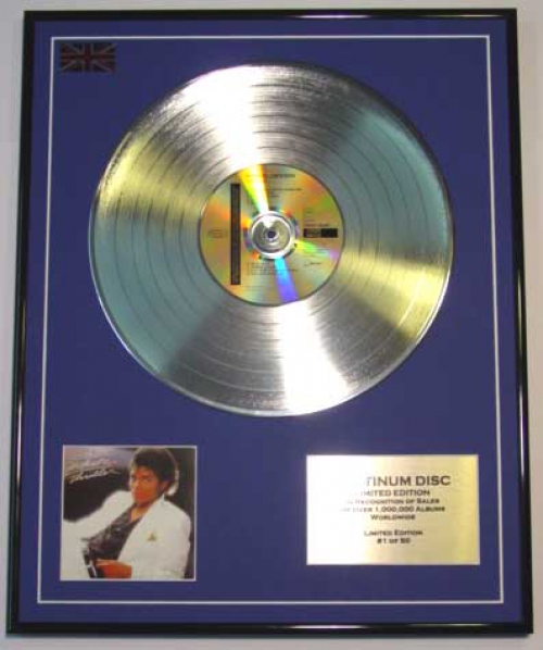 MICHAEL JACKSON/LIMITED EDITION/CD PLATINUM DISC/