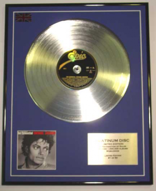 MICHAEL JACKSON/LIMITED EDITION/CD PLATINUM DISC/"THE ESSENTIAL"