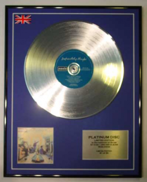 OASIS/CD DISPLAY/LIMITED EDITION/COA/DEFINITELY MAYBE