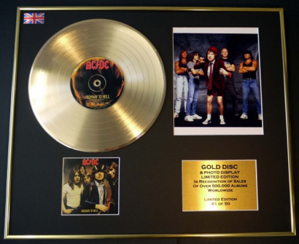 AC/DC/CD GOLD DISC & PHOTO DISPLAY/LTD. EDITION/COA/ALBUM HIGHWAY TO HELL