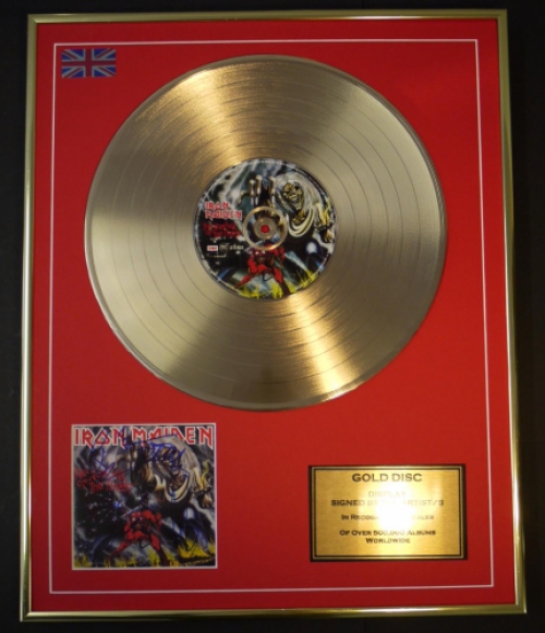 IRON MAIDEN/CD GOLD DISC/RECORD/SIGNED/COA