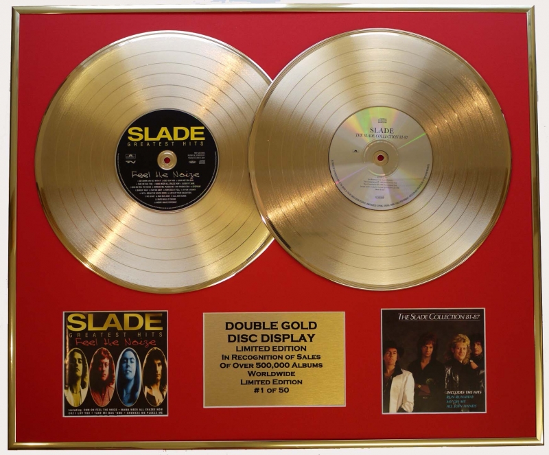 slade signed gold disc 