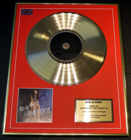 Amy Winehouse Cd Gold Disc Record Limited Edition Back To Black 