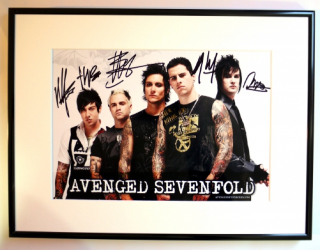 AVENGED SEVENFOLD/SIGNED PHOTO/FRAMED/COA