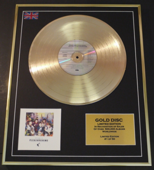 Everythingcollectible Frankie GOES to Hollywood Frankie SAY Greatest/Metall Gold Disc Display Gedenk Limited Edition