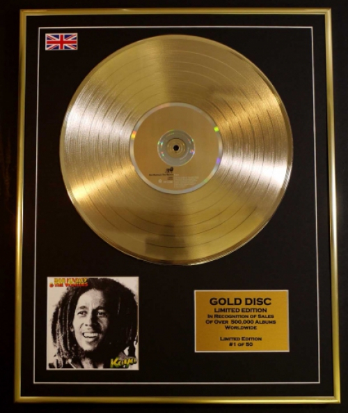 bob marley signed gold disc