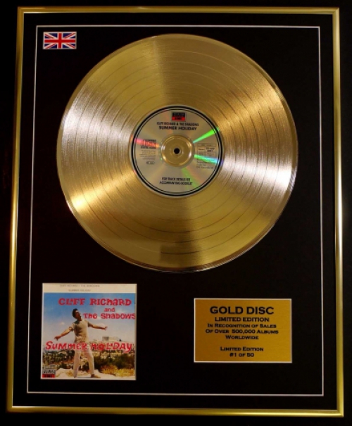 the shadows signed gold disc