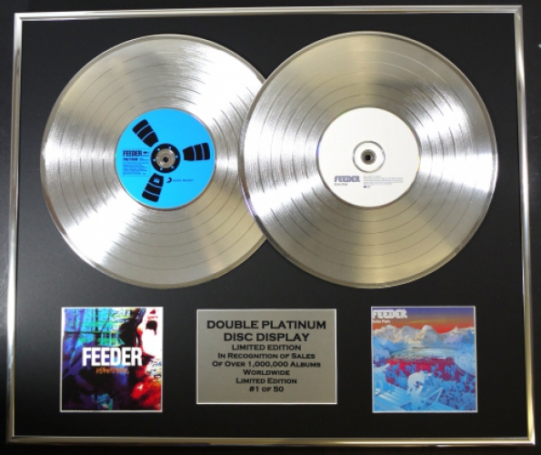 Feeder Double Platinum Disc Record Display Ltd Edition Polythene