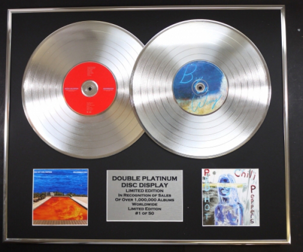 RED HOT PEPPERS/Double Platinum Record Display Ltd Edition CALIFORNICATION & BY THE WAY