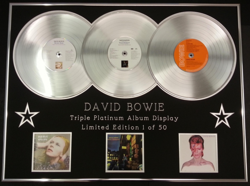 Aladdin Sane David Bowie Limited Edition CD Platinum LP Disc