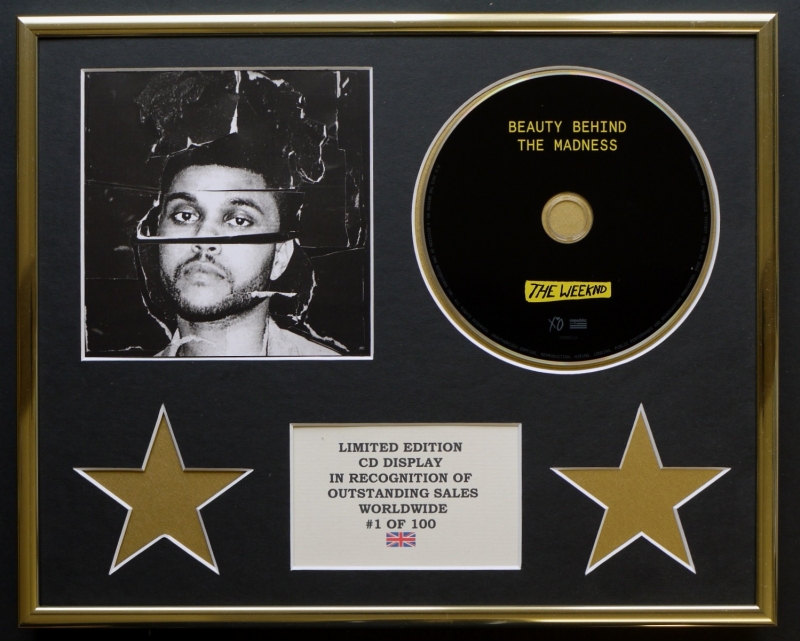 THE WEEKND/CD DISPLAY/LIMITED EDITION/COA/BEAUTY BEHIND THE MADNESS