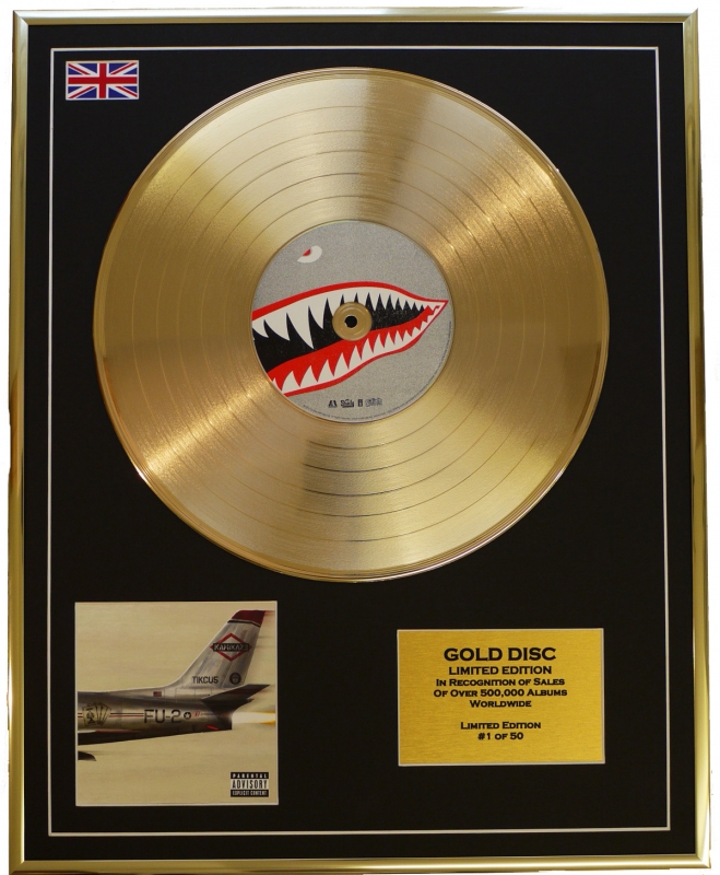 EMINEM/LTD. EDITION CD GOLD DISC/RECORD/KAMIKAZE