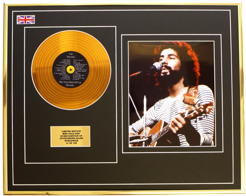 Cat Stevens Mini Metal Gold Disc Photo Display Limited Edition Coa The Very Best Of Cat Stevens