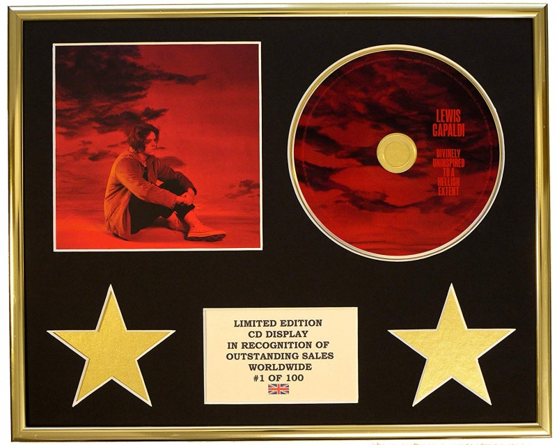 LEWIS CAPALDI /CD DISPLAY/LIMITED EDITION/COA/ DIVINELY UNINSPIRED