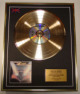 Z Z TOP/LTD EDITION CD GOLD DISC/ALBUM 'ELIMINATOR'