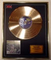 IRON MAIDEN/LIMITED EDITION/CD GOLD DISC/ALBUM 'SOMEWHERE IN TIME'