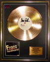 FRANZ FERDINAND/LTD. EDITION CD GOLD DISC/RECORD/FRANZ FERDINAND