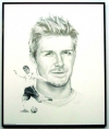 David Beckham/Framed Charcoal Print