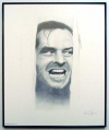 Jack Nicholson/Charcoal print framed