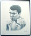 Muhammad Ali/Charcoal print framed (1)