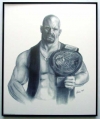 Stone Cold Steve Austin/Charcoal print framed