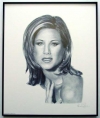 Jennifer Aniston/Charcoal print framed