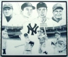 New York Yankees/Charcoal print framed
