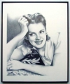 Judy Garland/Charcoal print framed